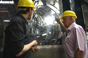 Mike Forrest with Dr Thomas Lean from the British Library Oral History Project at JET